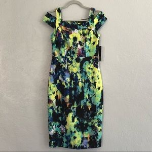 Darian Short Sleeve Abstract Sheath Dress